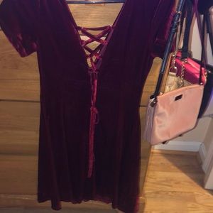 GORGEOUS red velour dress